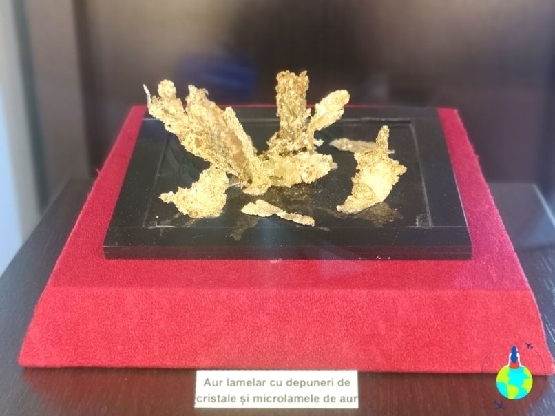 Filon de aur expus la Muzeul Aurului de la Brad